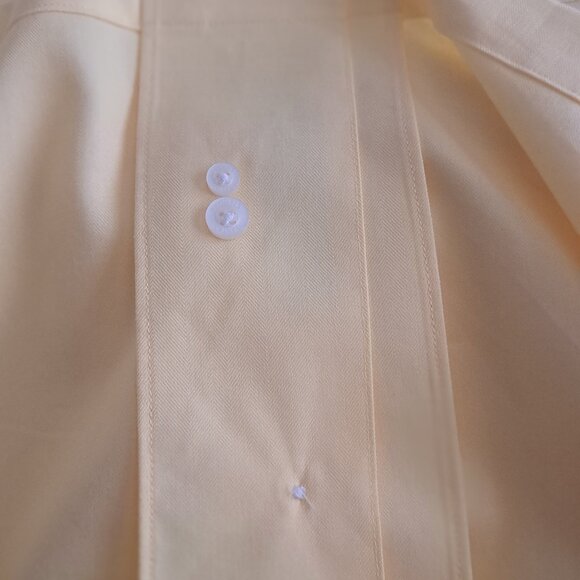 DANIEL CREMIEUX Shirt Short-Sleeve Button Front Collared Casual Yellow Mens XL - Picture 9 of 13